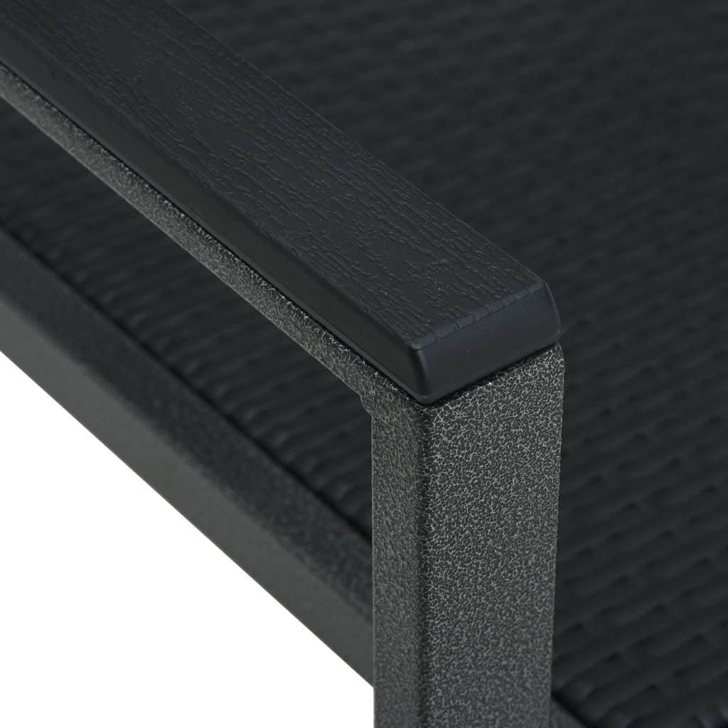 Set Mobili da Pranzo da Giardino 7 pz Nero