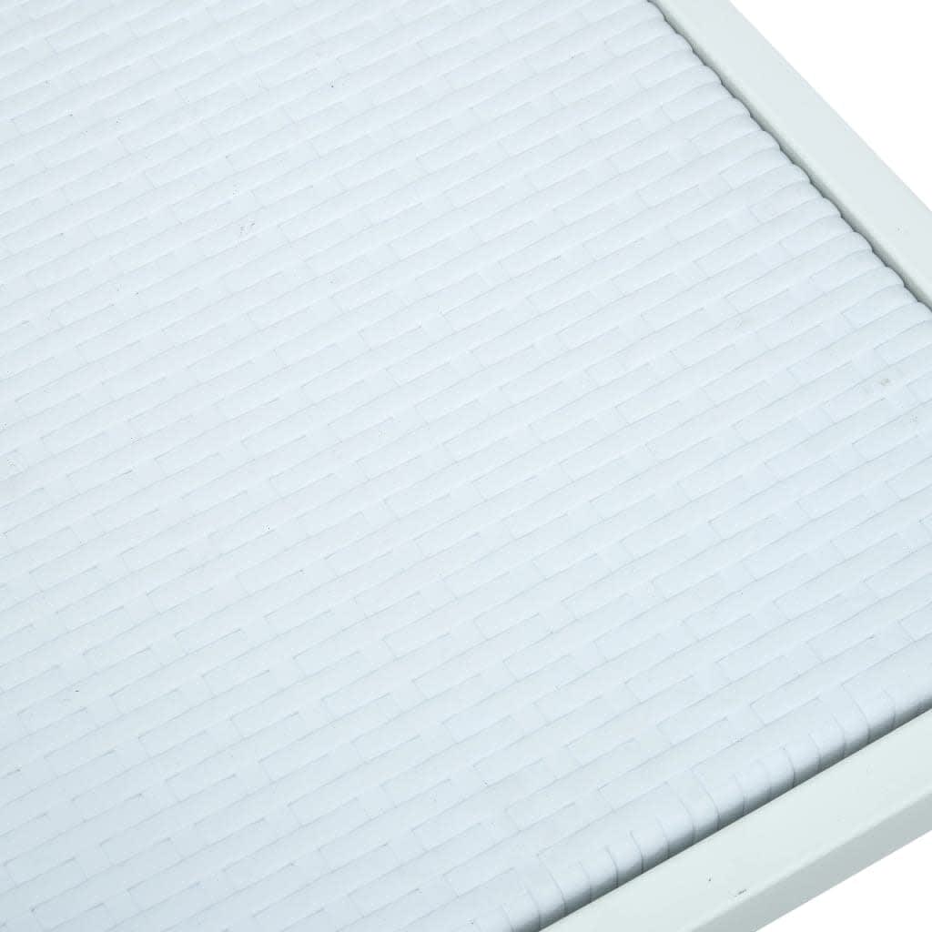 Set Mobili da Pranzo da Giardino 7 pz Bianco e Nero