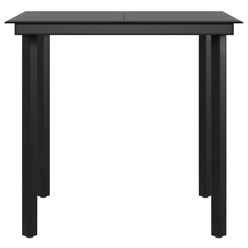Set da Pranzo da Giardino 5 pz con Cuscini Marrone e Nero