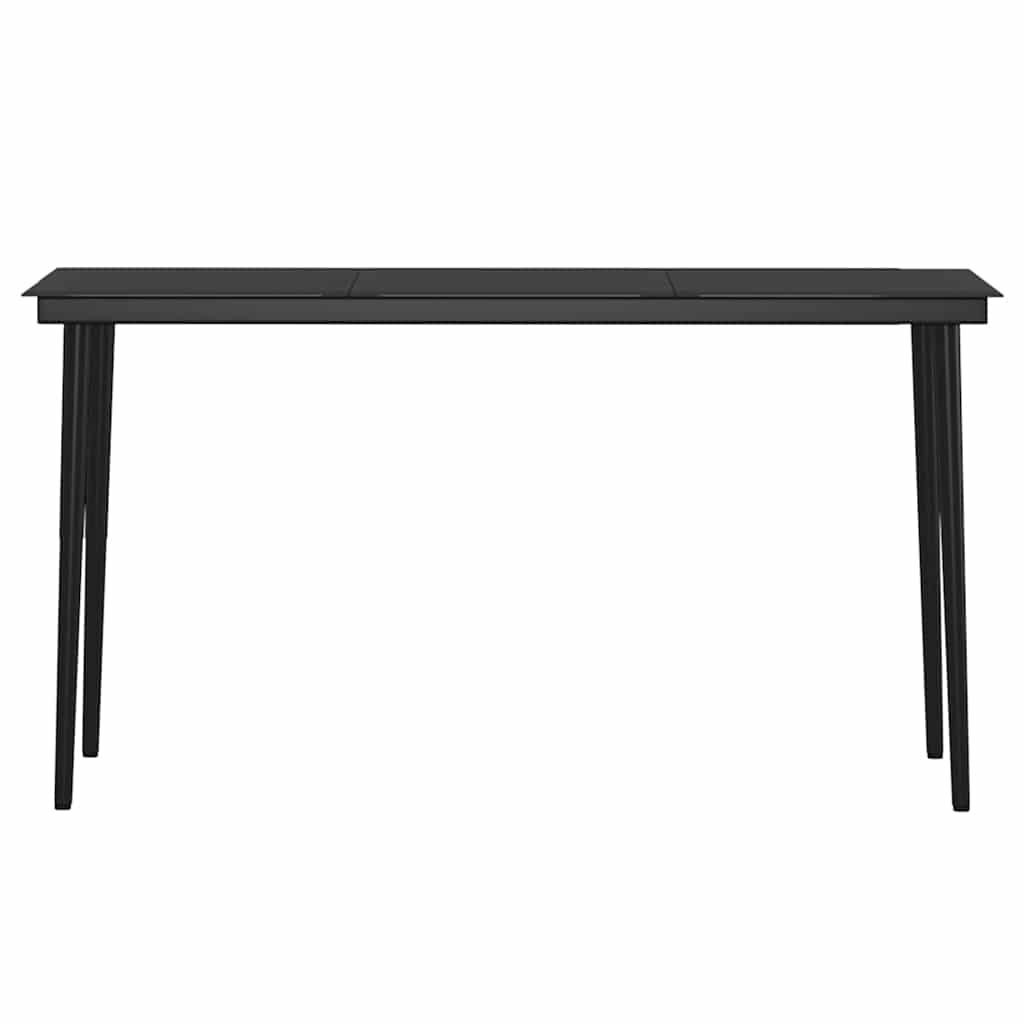 Set da Pranzo da Giardino 5 pz con Cuscini Beige e Nero