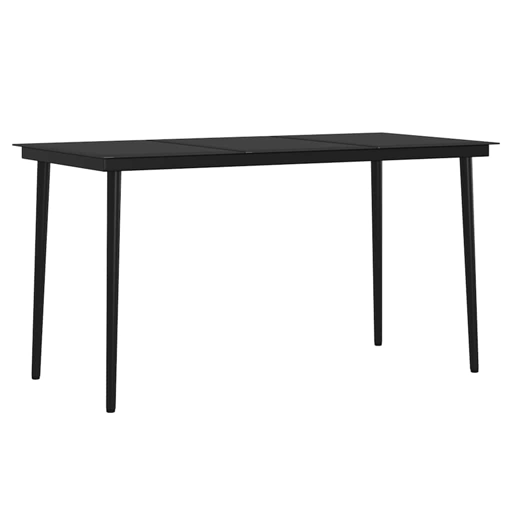 Set da Pranzo da Giardino 5 pz con Cuscini Beige e Nero