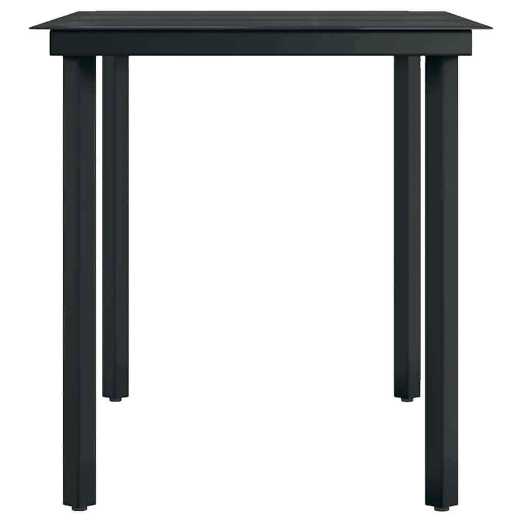 Set da Pranzo per Giardino 7 pz con Cuscini Marrone e Nero