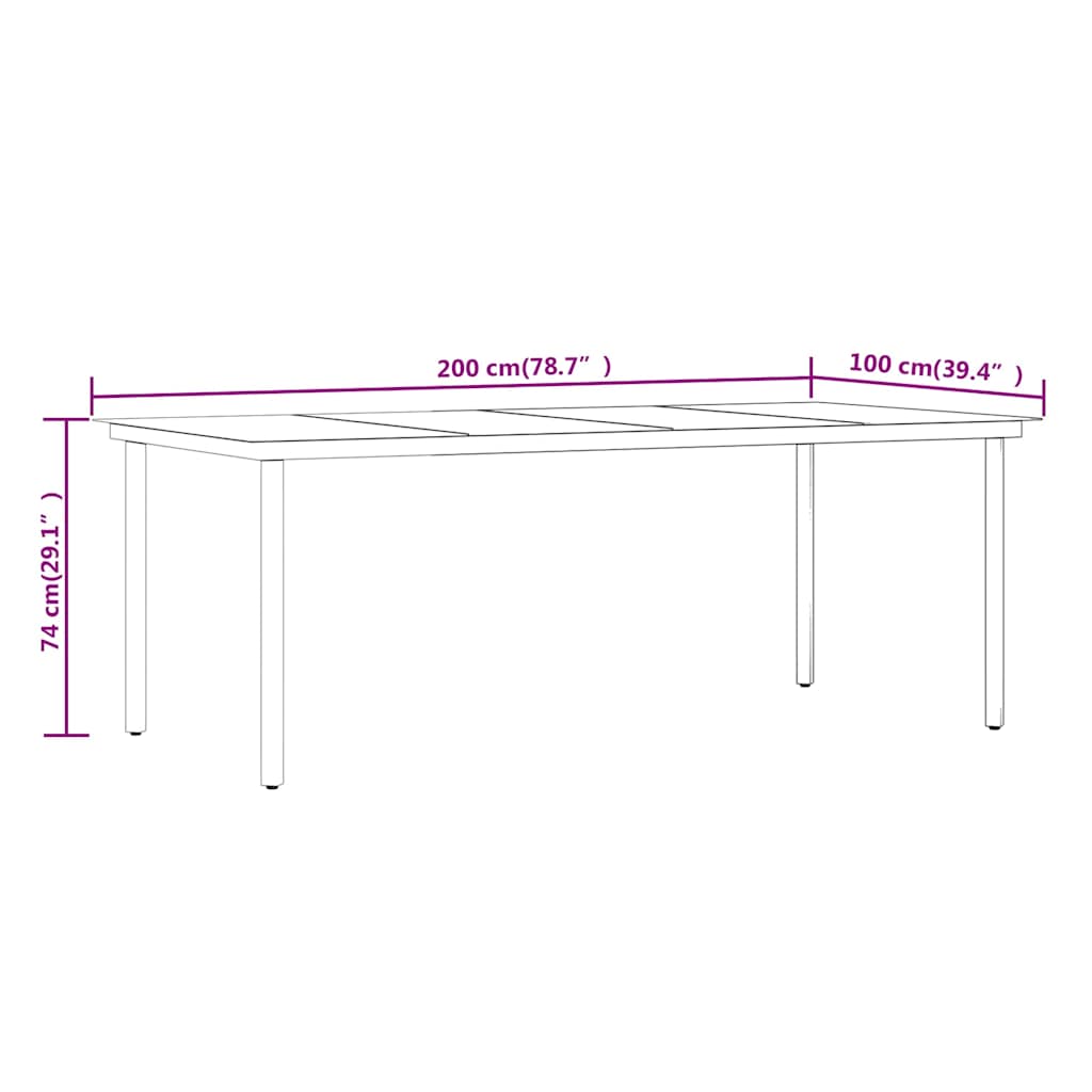Set da Pranzo per Giardino 9 pz con Cuscini Grigio e Nero