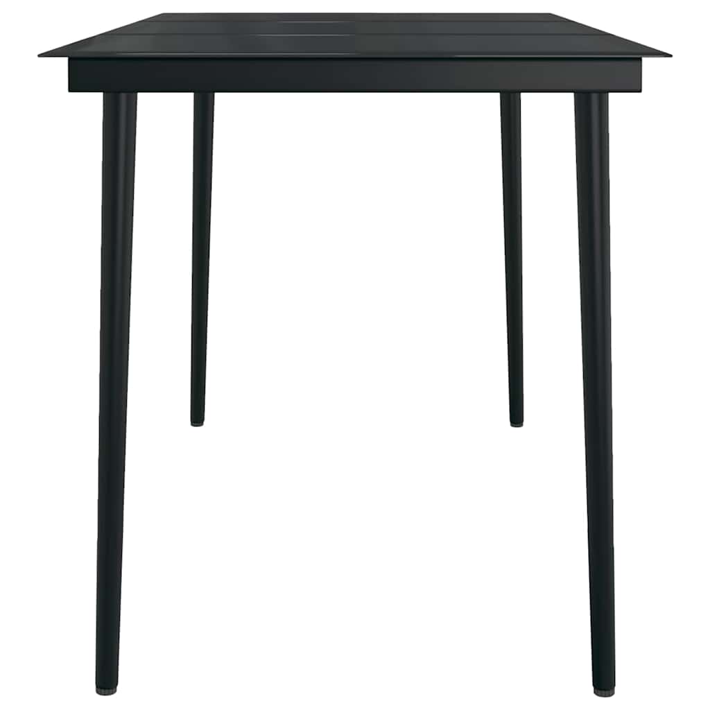 Set da Pranzo da Giardino 7 pz Marrone e Nero