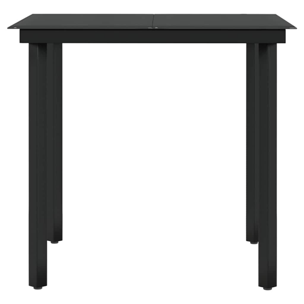 Set da Pranzo da Giardino 3 pz con Cuscini Nero