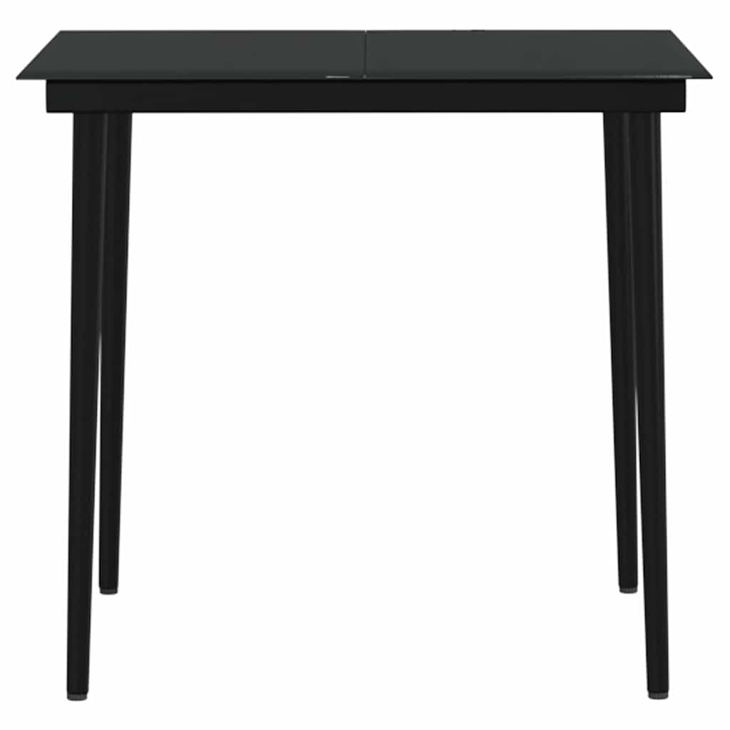 Set da Pranzo da Giardino 3 pz con Cuscini Nero