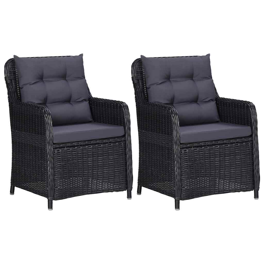 Set da Pranzo da Giardino 3 pz Nero