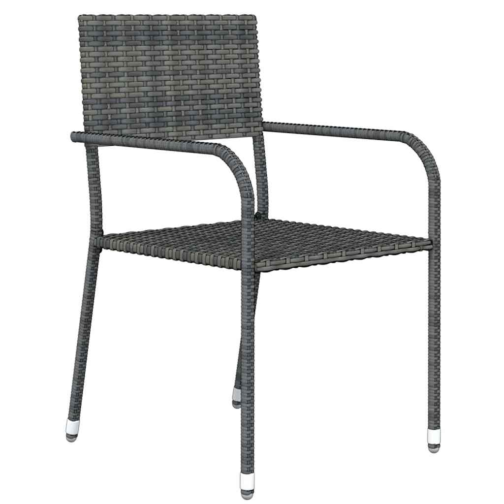 Set Mobili da Pranzo da Giardino 7 pz Grigio