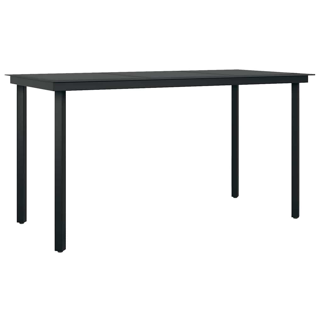 Set da Pranzo da Giardino 5 pz e Cuscini in Polyrattan e Vetro