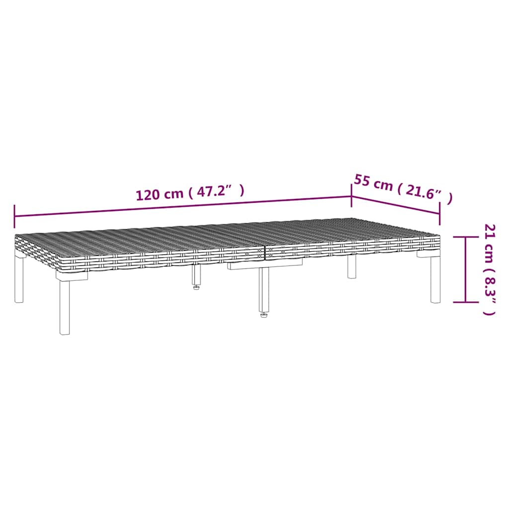 Divani da Giardino 6 pz con Cuscini in Polyrattan Grigio Scuro