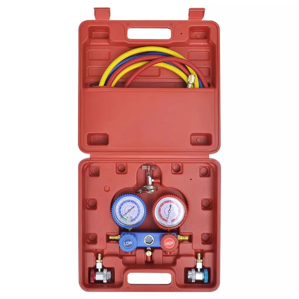 Kit Pompa di Aspirazione 50 L/min con Manometro a 2 Vie
