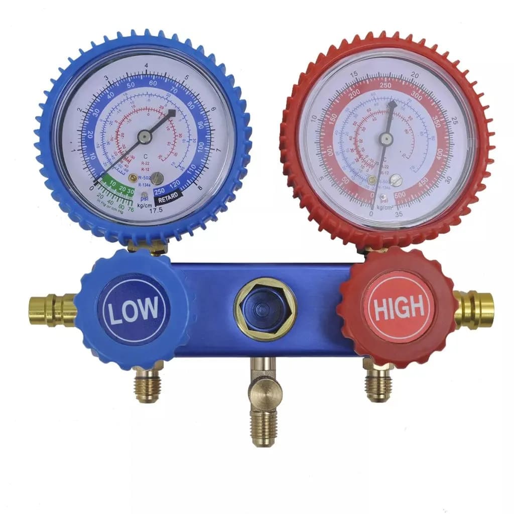 Kit Pompa di Aspirazione 50 L/min con Manometro a 2 Vie