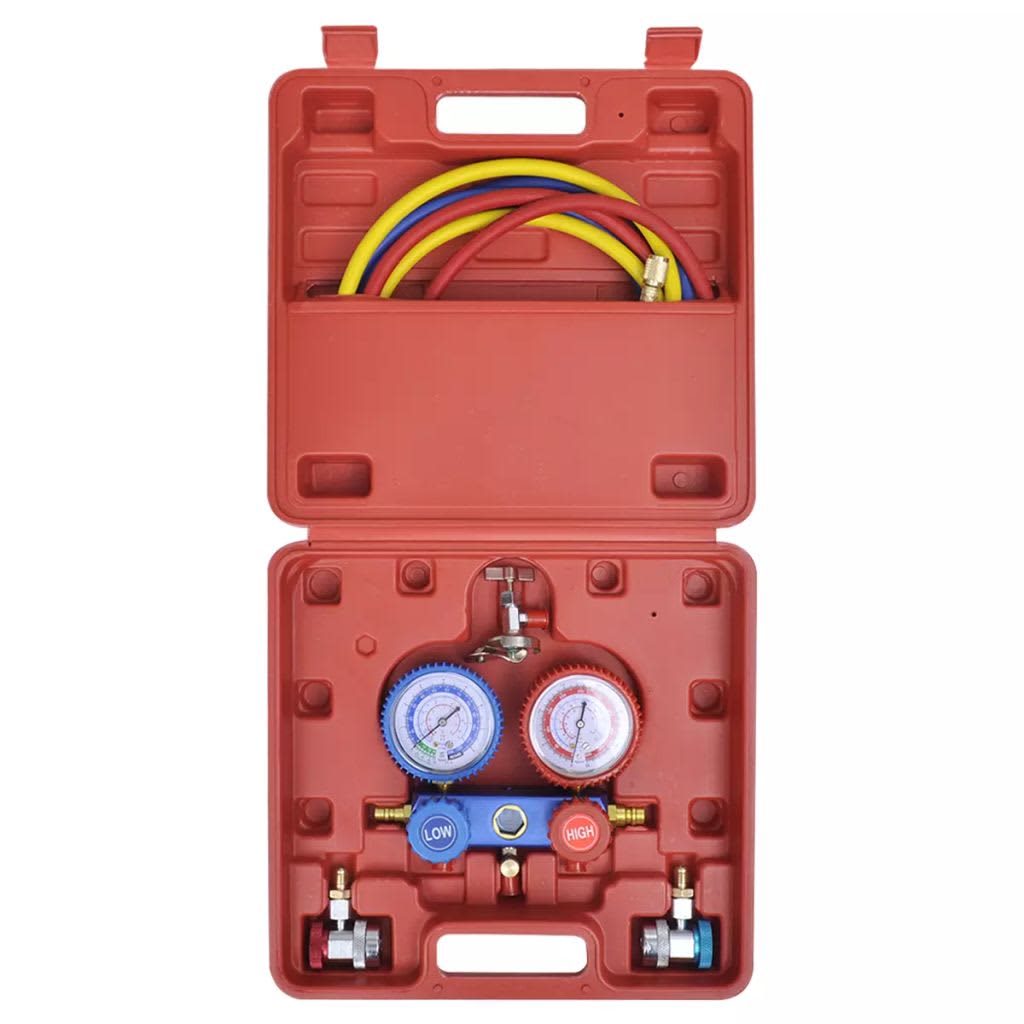 Kit Pompa di Aspirazione 100 L/min con Manometro a 2 Vie