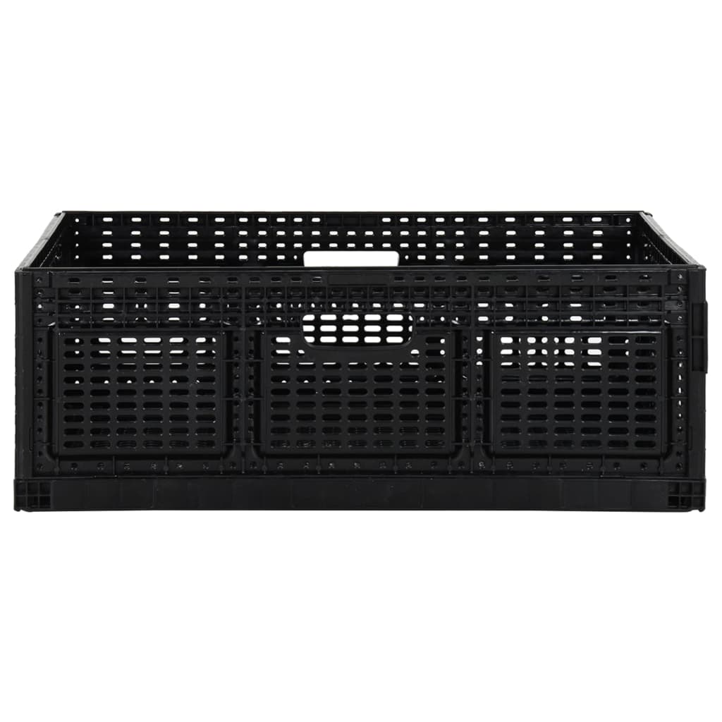 Scatole Pieghevoli 4 pz 60x40x22 cm Nere 46 L