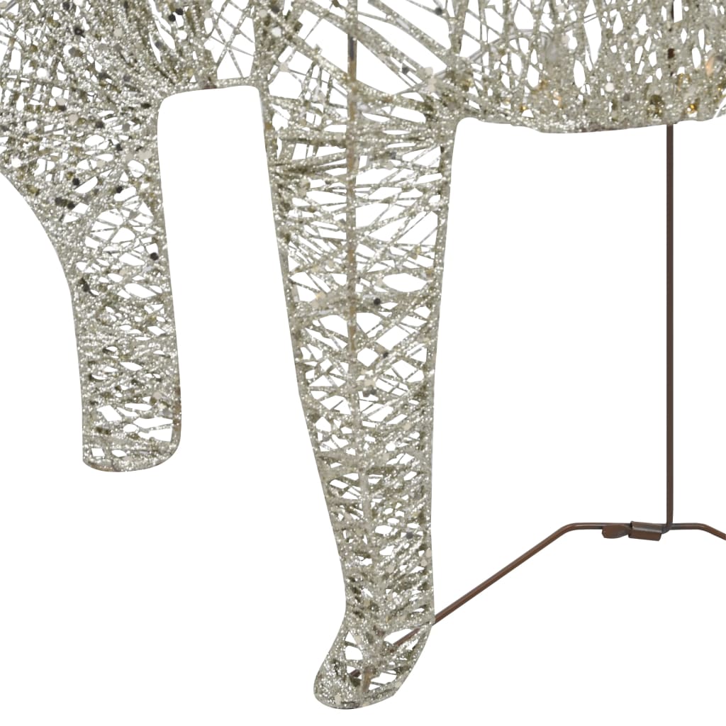 Renne e Slitta di Natale Decorazione Esterni 140 LED Oro