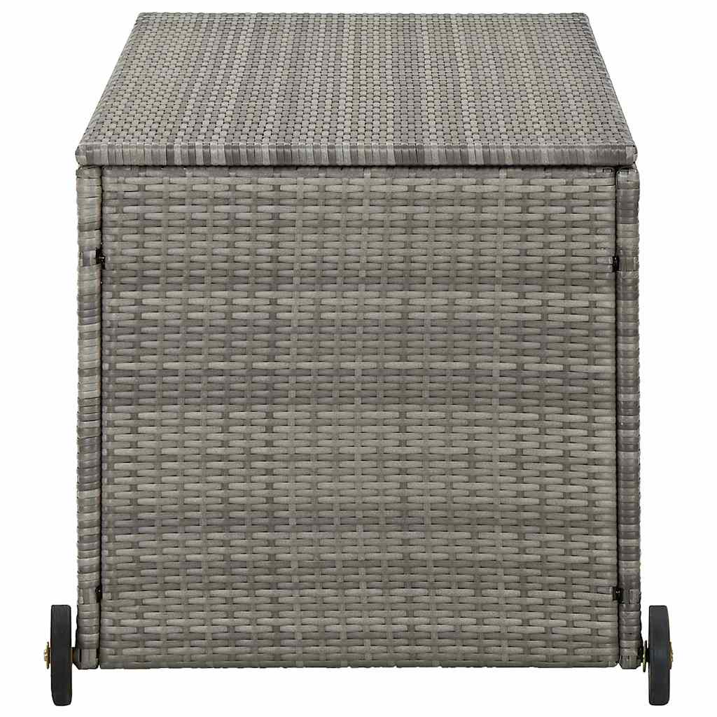 Contenitore da Giardino Grigio Chiaro 120x65x61 cm Polyrattan