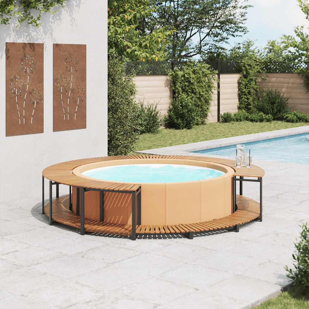 Bordo per Spa in Legno d'Acacia 273x53 cm