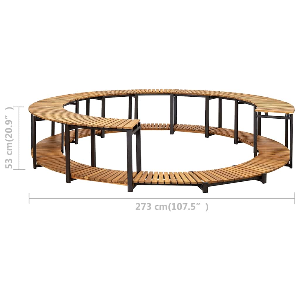 Bordo per Spa in Legno d'Acacia 273x53 cm