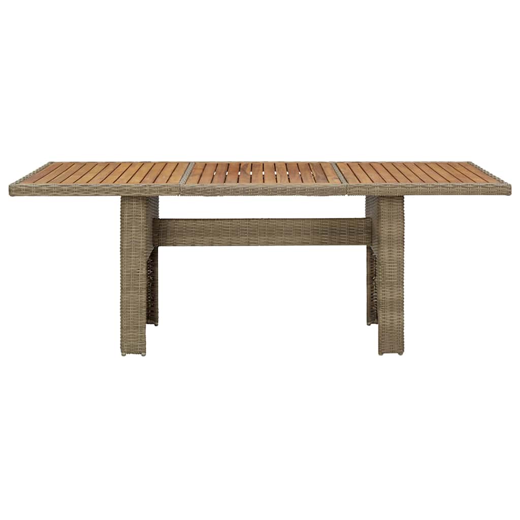 Tavolo da Giardino Marrone 200x100x74 cm in Polyrattan