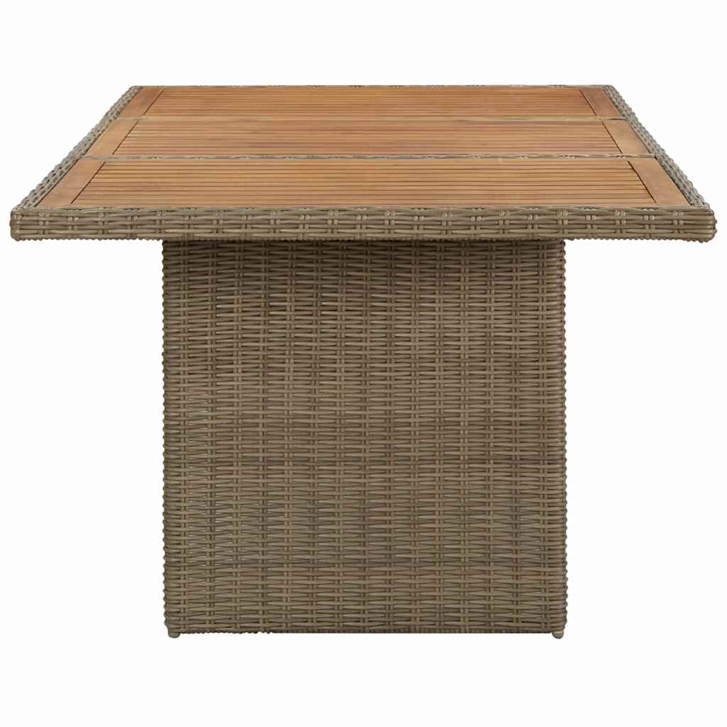Tavolo da Giardino Marrone 200x100x74 cm in Polyrattan