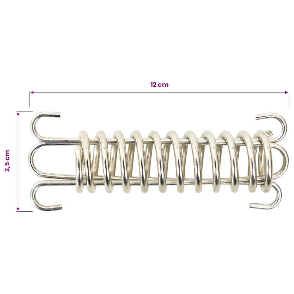 Fermi a Molla per Vela Parasole 5 pz in Acciaio Inox