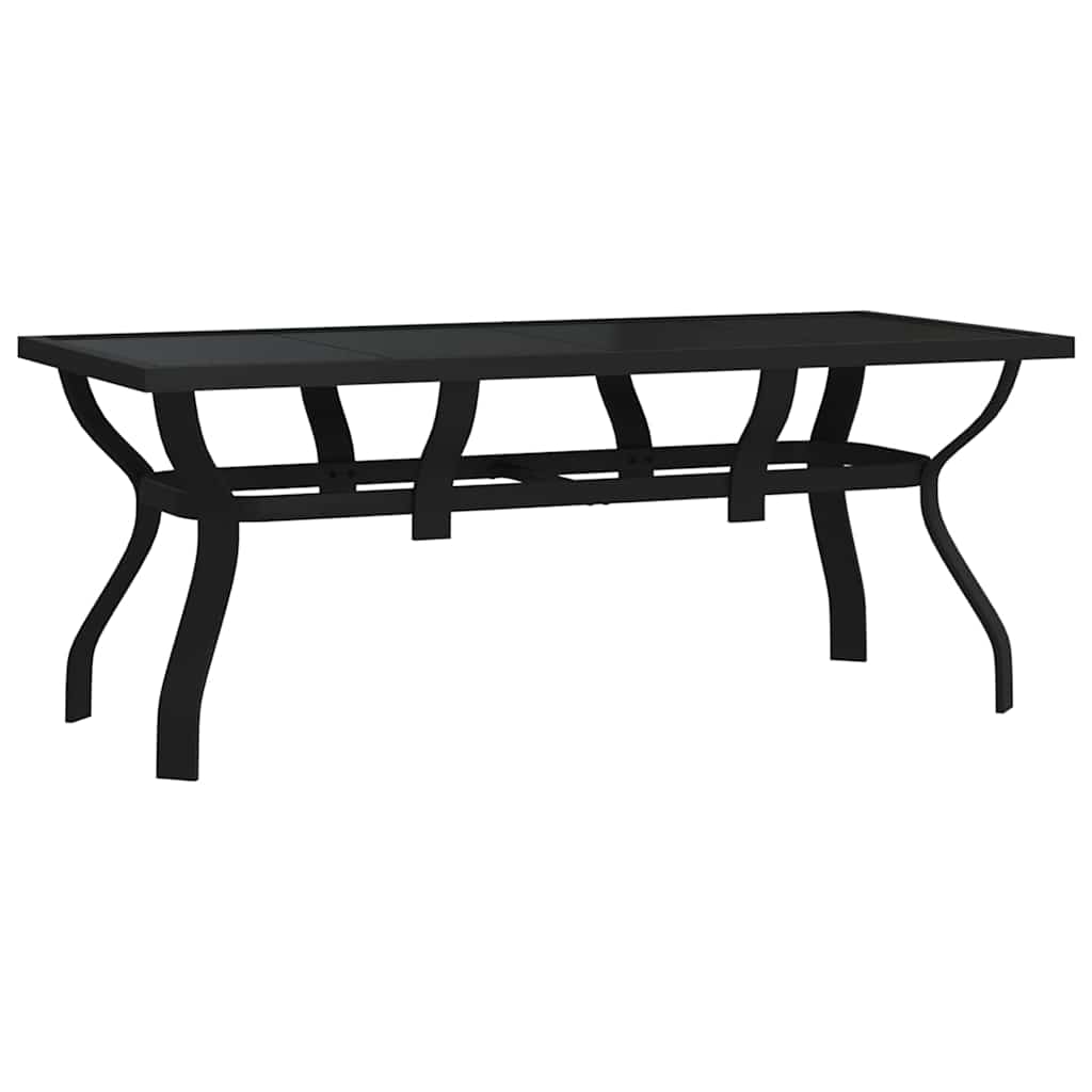 Set da Pranzo da Giardino 6 Sedie Grigio e Nero