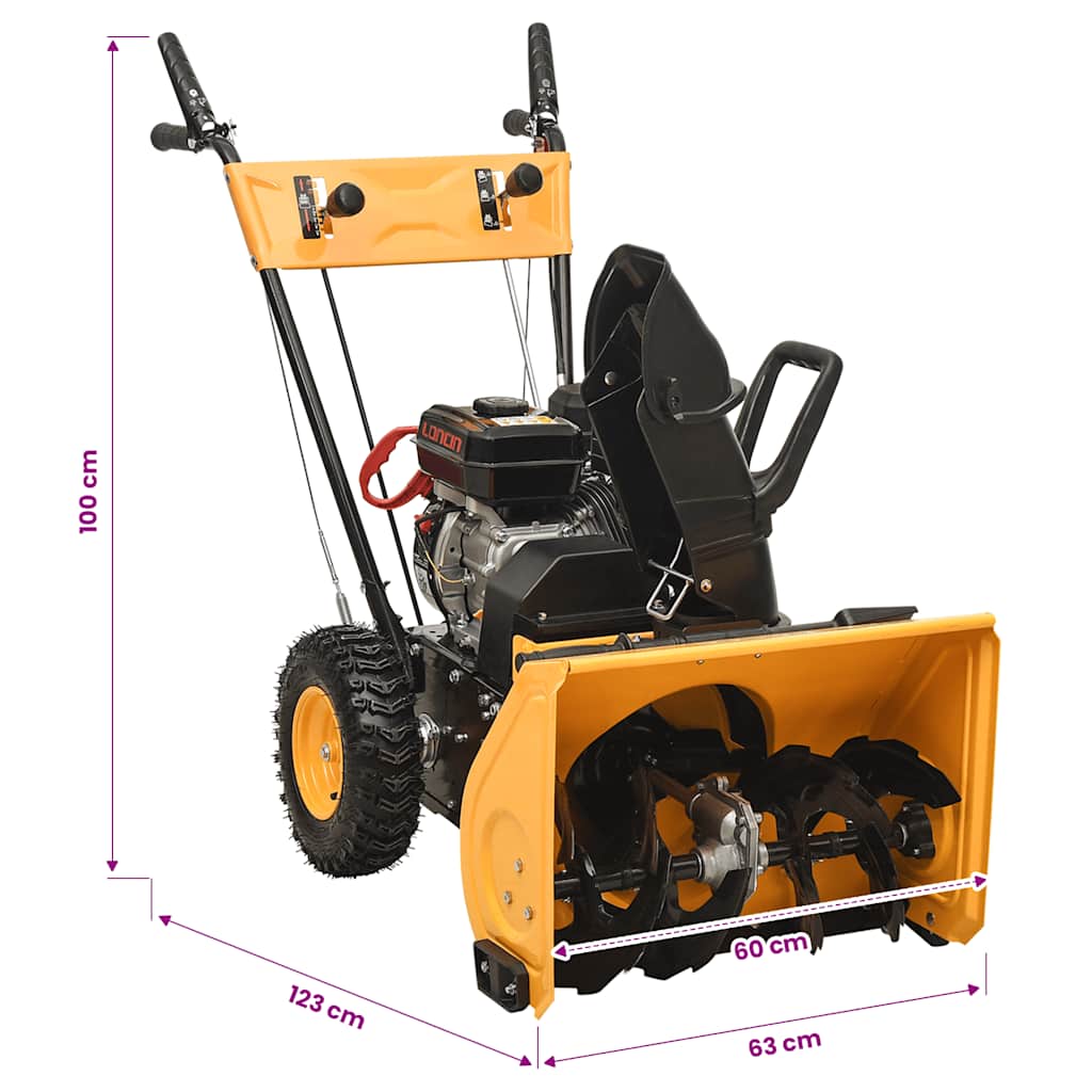 Set Spazzaneve e Spalaneve 4 in 1 a Benzina 6,5 HP