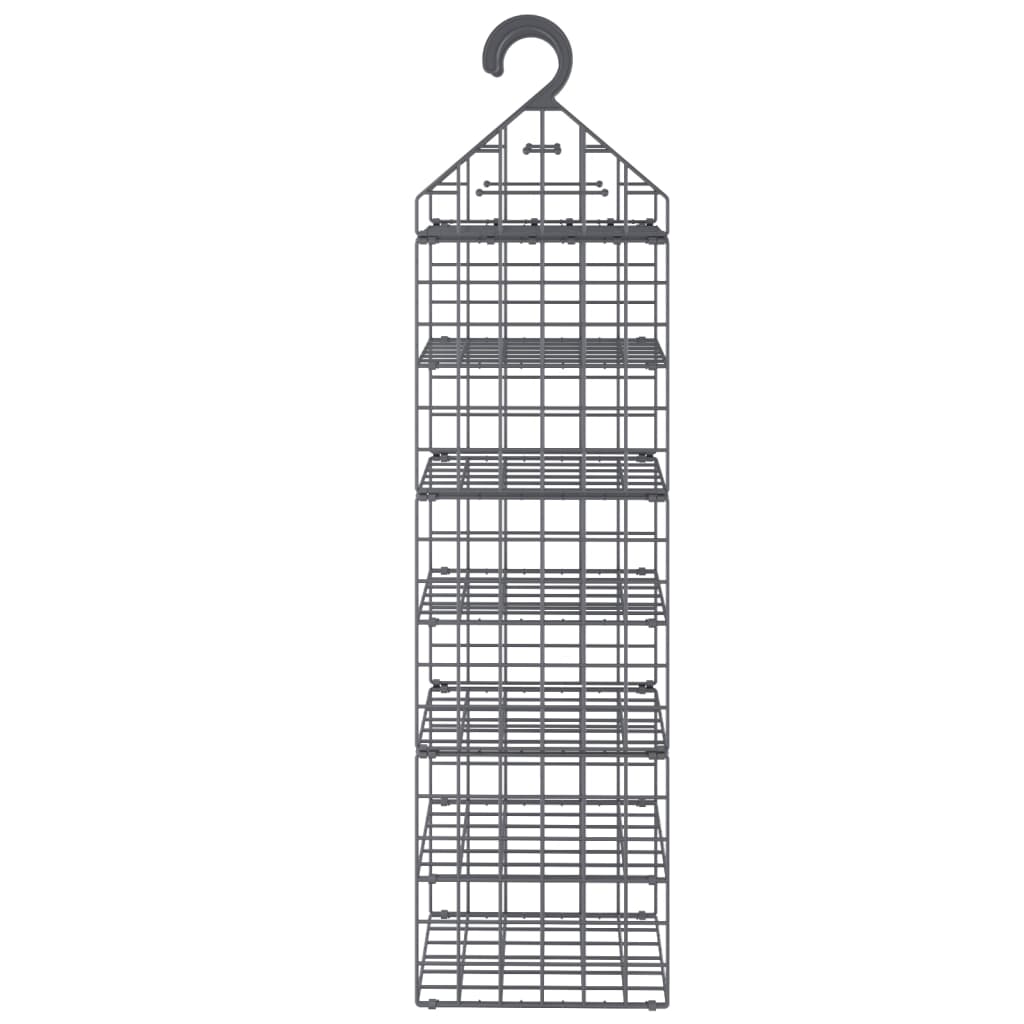 Organizer per Armadio da Appendere con 7 Ripiani 2 pz