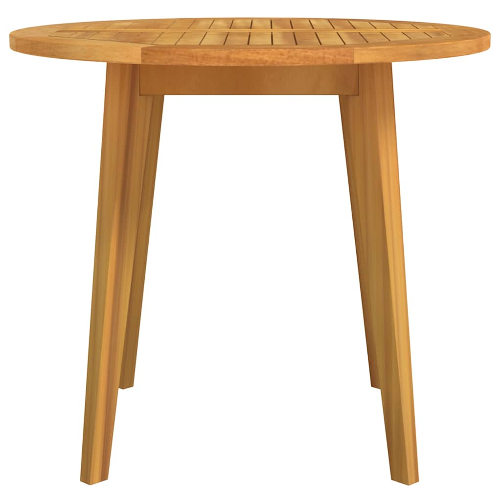 Tavolo da Giardino Ø85x75 cm in Legno Massello di Acacia
