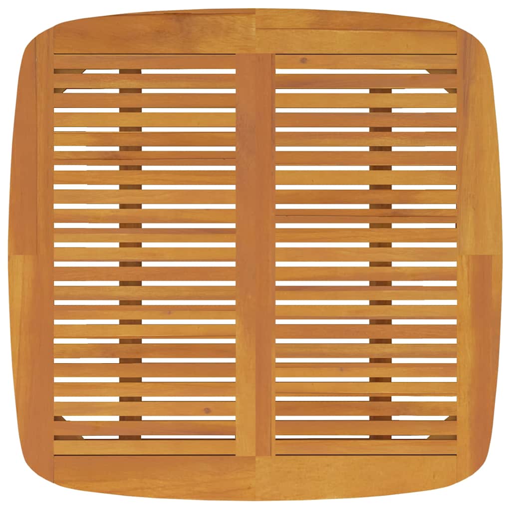 Tavolo da Giardino 110x110x75 cm Legno Massello Di Acacia