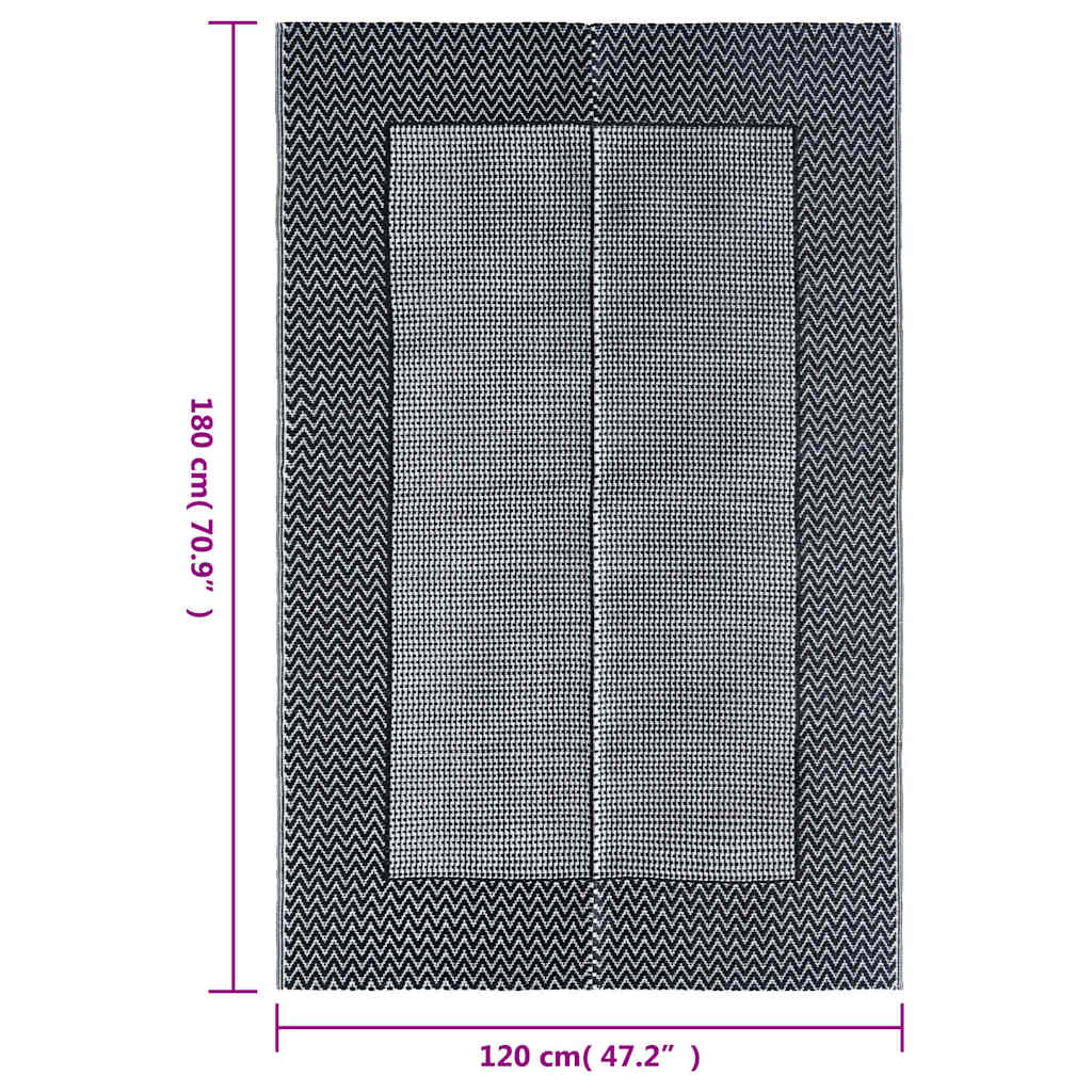 Tappeto da Esterni ARAKIL Grigio 120x180 cm in PP