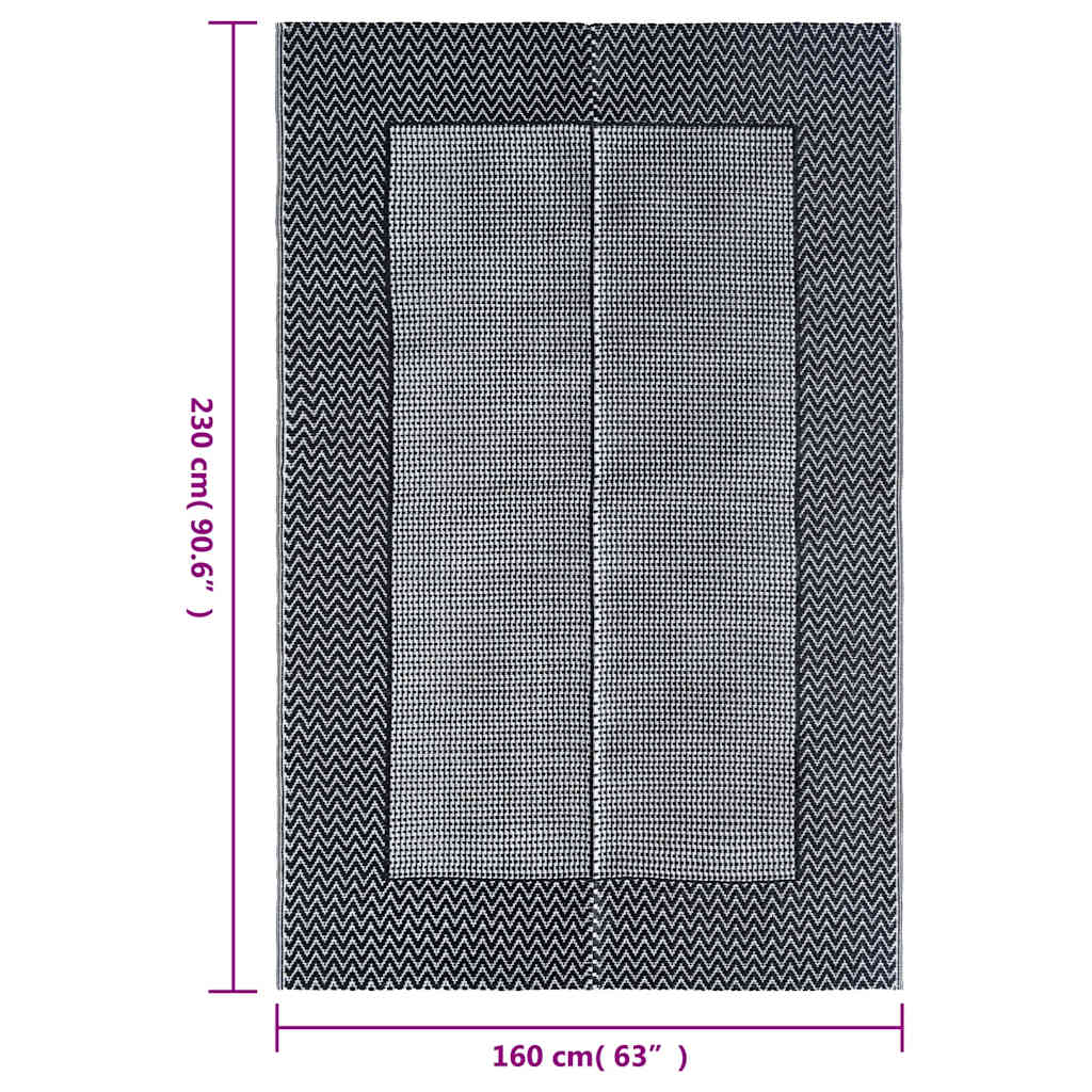 Tappeto da Esterni ARAKIL Grigio 160x230 cm in PP