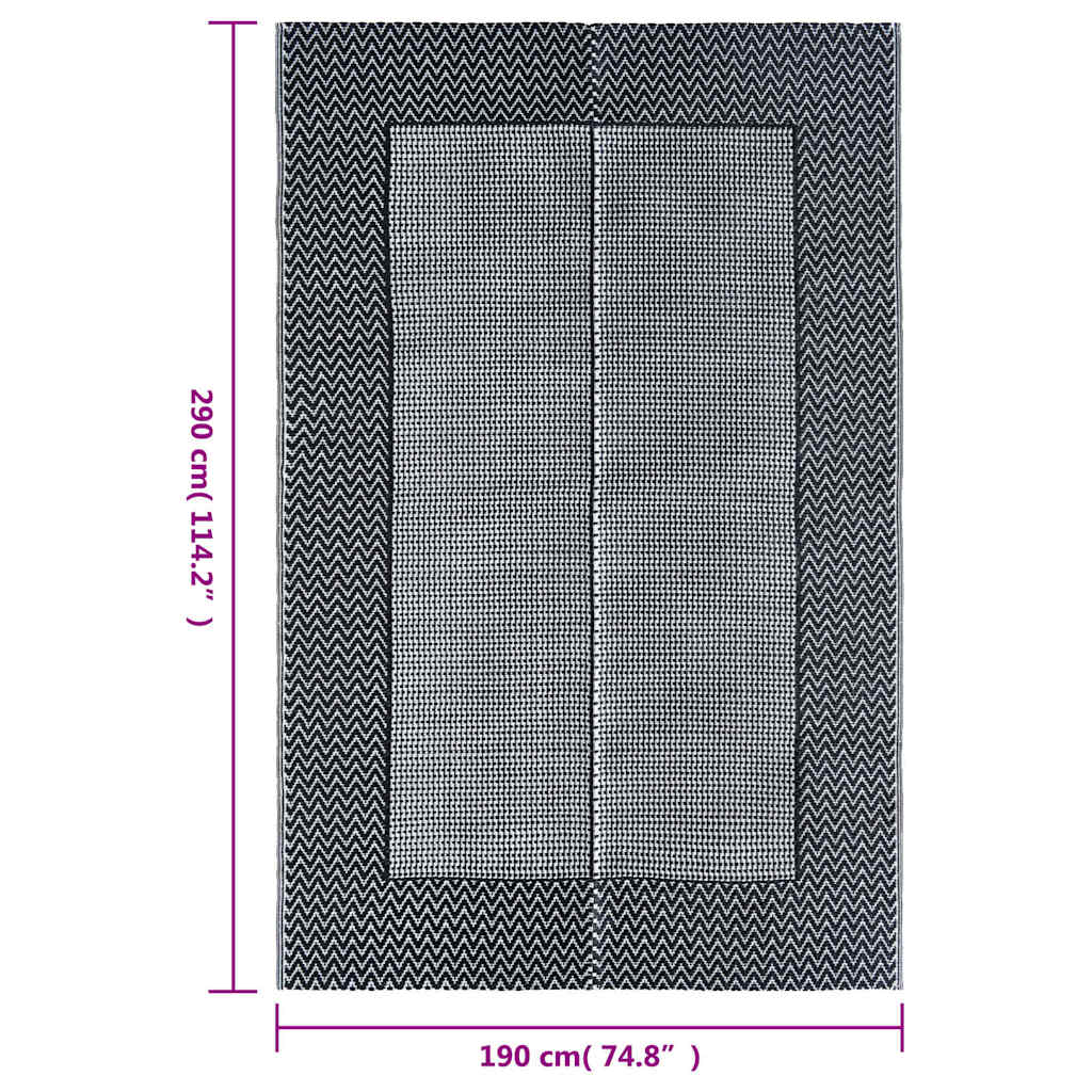 Tappeto da Esterni ARAKIL Grigio 190x290 cm in PP