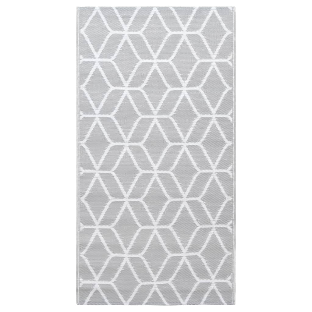 Tappeto da Esterni ARAKIL Grigio 190x290 cm in PP