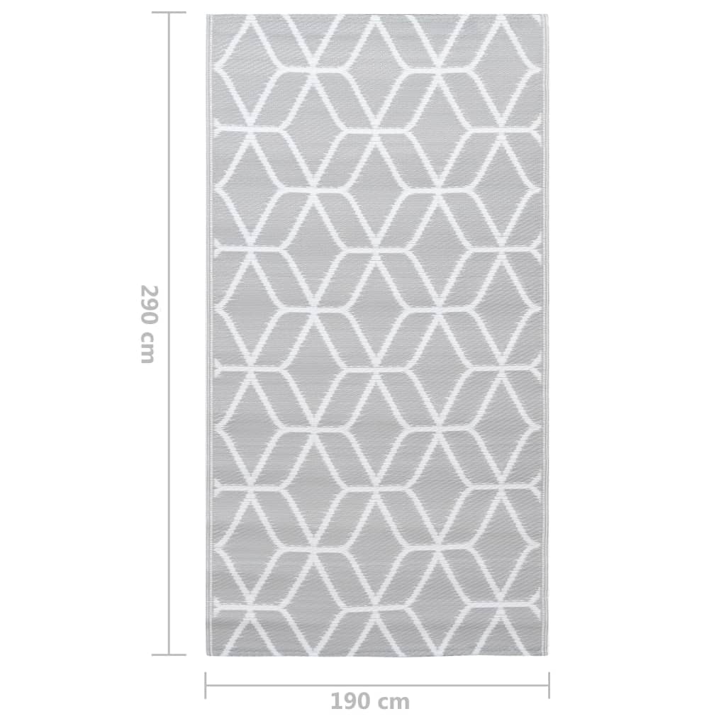 Tappeto da Esterni ARAKIL Grigio 190x290 cm in PP