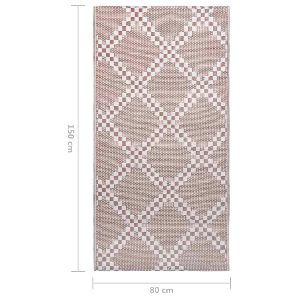 Tappeto da Esterni ARAKIL Marrone 80x150 cm in PP