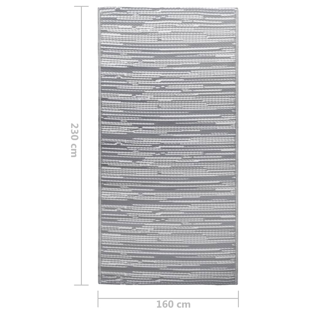 Tappeto da Esterni ARAKIL Grigio 160x230 cm in PP