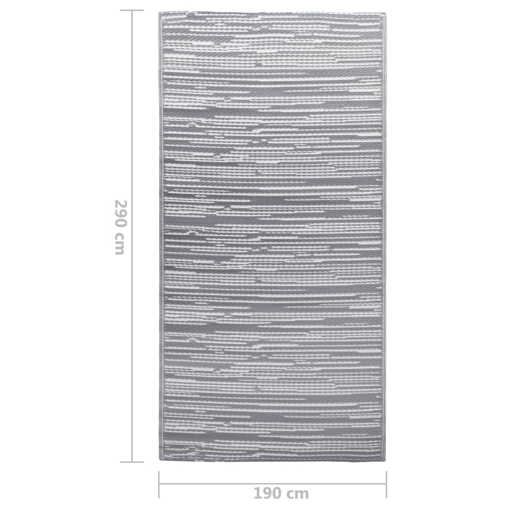 Tappeto da Esterni ARAKIL Grigio 190x290 cm in PP