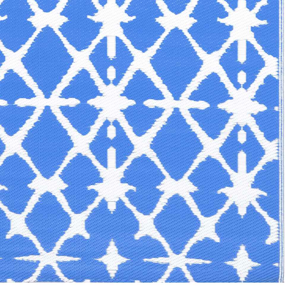 Tappeto da Esterni ARAKIL Blu e Bianco 190x290 cm in PP