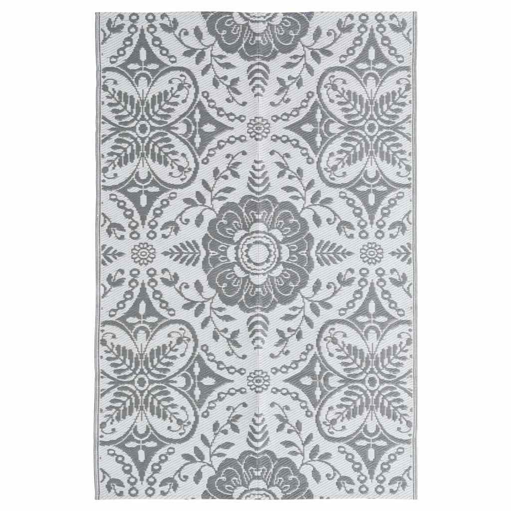 Tappeto da Esterni ARAKIL Grigio Chiaro 120x180 cm in PP