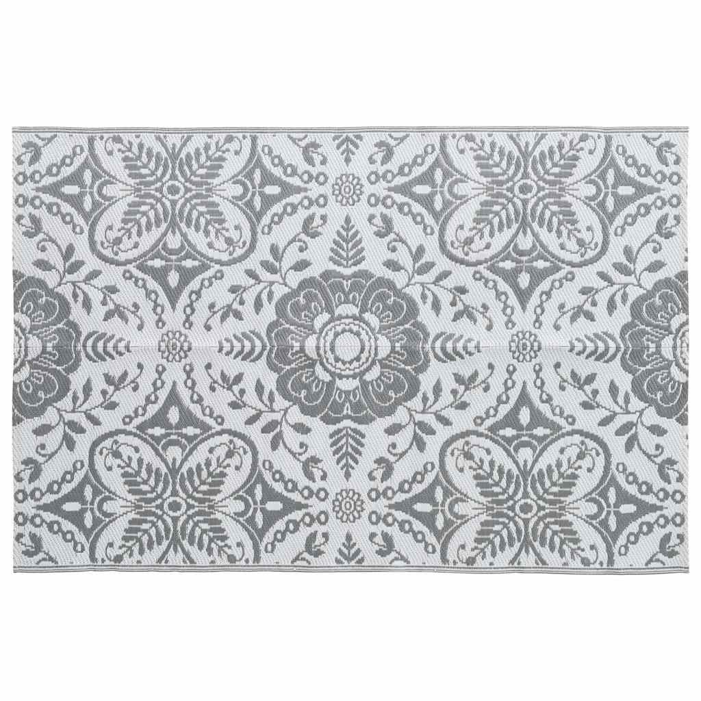 Tappeto da Esterni ARAKIL Grigio Chiaro 120x180 cm in PP