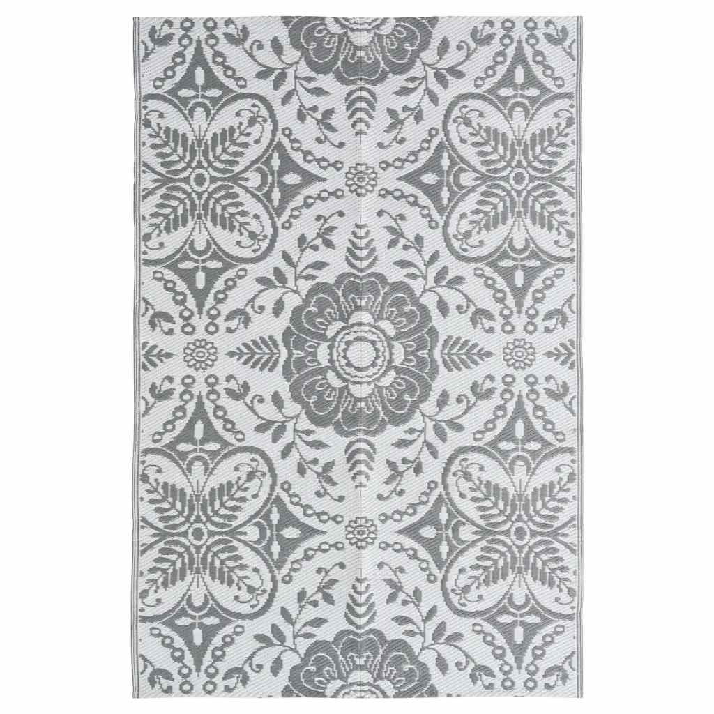Tappeto da Esterni ARAKIL Grigio Chiaro 190x290 cm in PP