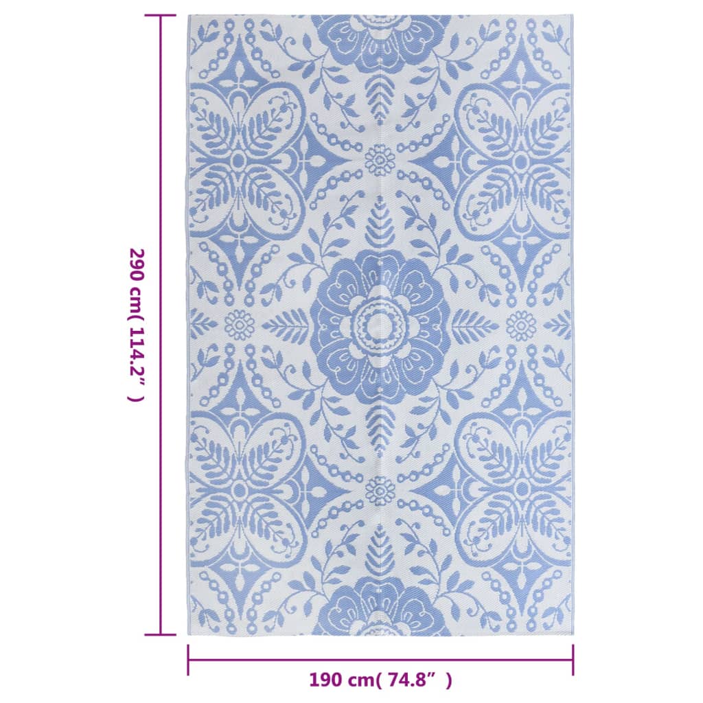 Tappeto da Esterni ARAKIL Blu Baby 190x290 cm in PP