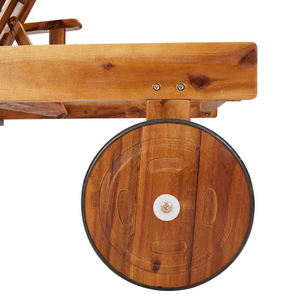 Lettini Prendisole 2 pz in Legno Massello di Acacia