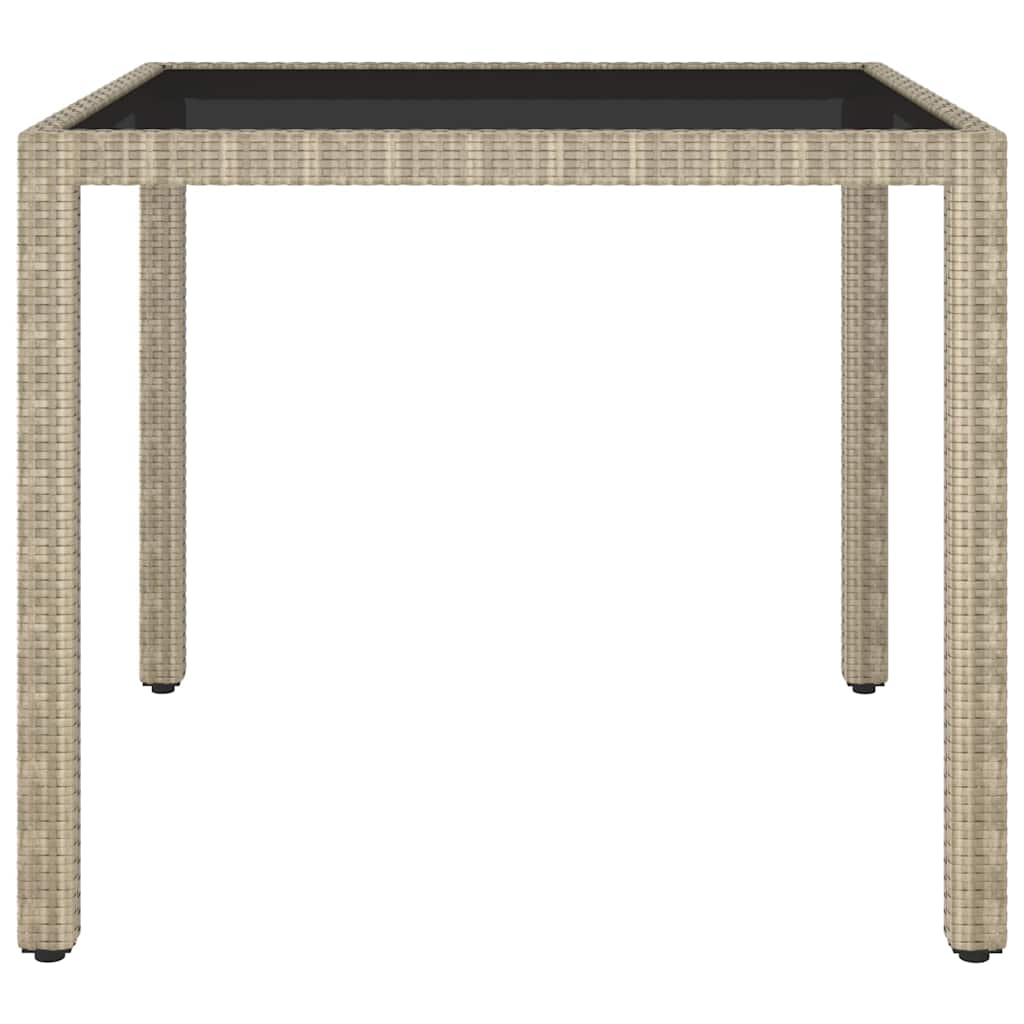 Tavolo da Giardino Beige 90x90x75 cm in Polyrattan
