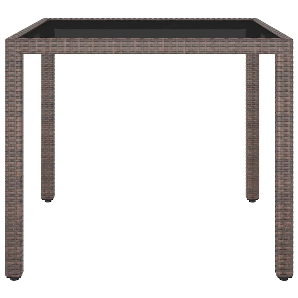 Tavolo da Giardino Marrone 90x90x75 cm in Polyrattan