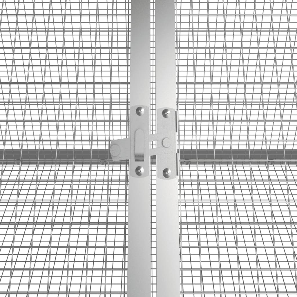 Gabbia per Conigli Antracite 504,5x80,5x71 cm Acciaio Zincato