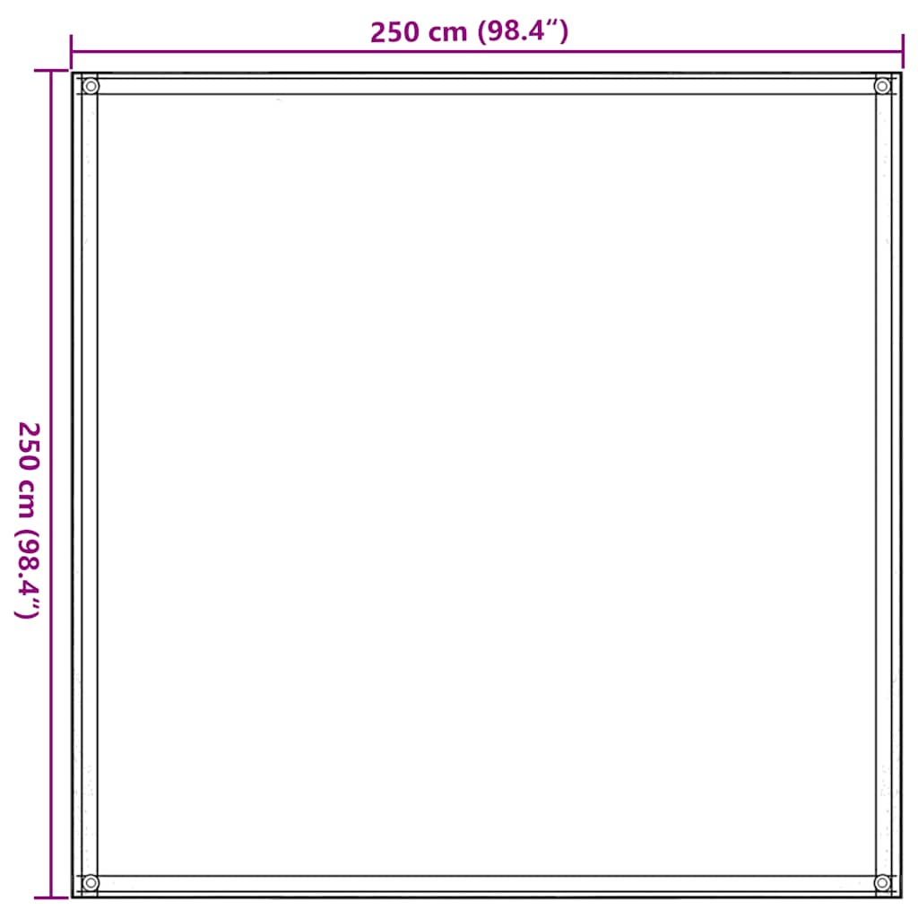Tappeto da Tenda 250x250 cm Verde Scuro