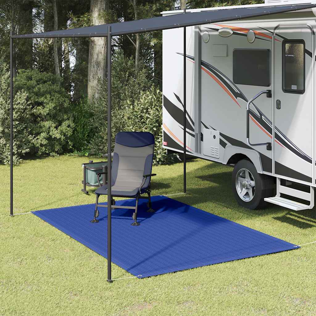 Tappeto da Tenda 250x200 cm Blu in HDPE