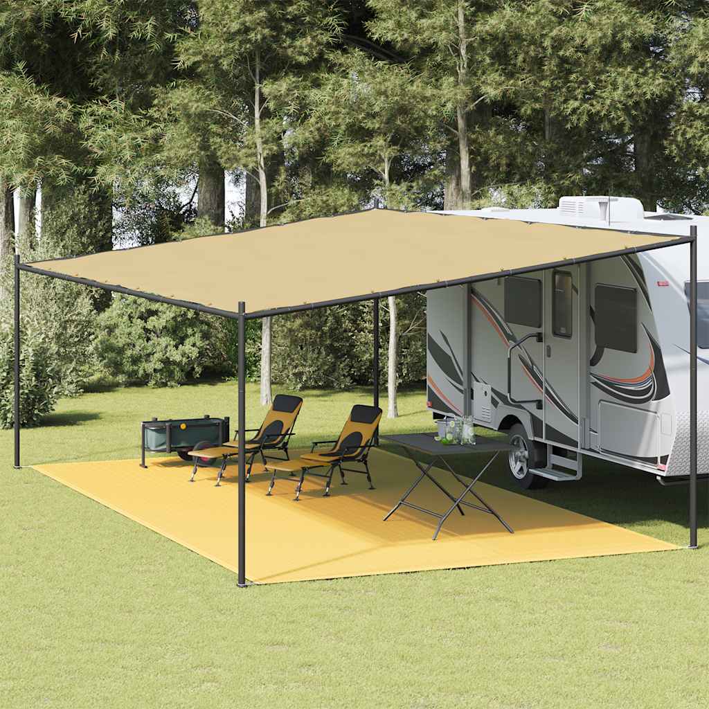 Tappeto da Tenda Beige 400x800 cm HDPE